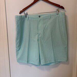 Jack Snicklaus Golf Shorts Men's Size 38 Ocean Blue Green Stripped 9" NWT